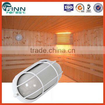 Oval shape home use and commercial use glass material led ceiling light for steam room