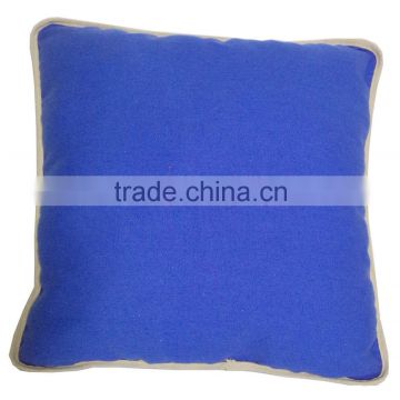 Blue Big backrest single solid color 100% cotton pillow for home decoration