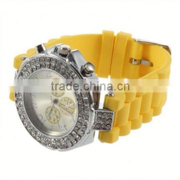 silicone diamond watch colorful geneva watch