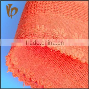 2015 TAIZHOU linen cotton jacquard upholstery fabric orange