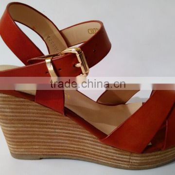 2016 lady latest leather sandals