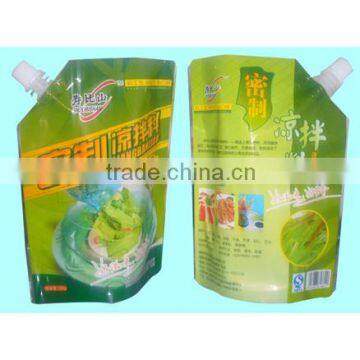4 Sides Sealed Plastic Packaging Pouch With Spout