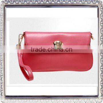 2016 New style design blank clutch ladies handbag real leather handbag wholesale from China