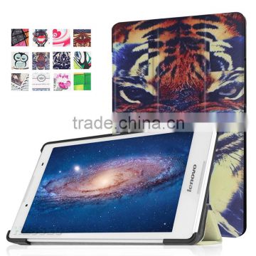 Shatterproof tablet case for Lenovo Tab 2 A8-50F hard pu leather case stand cover