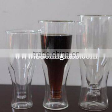 Double Wall Creative Upside World Cup Beer Glass