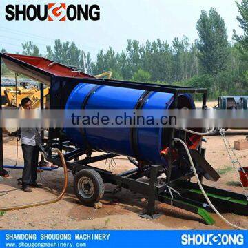 SHOUGONG 10TPH Mini Movable Trommel Screen