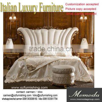 Momoda elegant luxuious antique solid wood Italian Baroque elegant European style french full set matched golden furniture