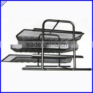 3 layer A4 size black sturday office trays,metal mesh file tray,stationery tray