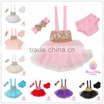 Wholesale Hot Fashion New Design Kids Sequin Tutu Dress Birthday Party Dress