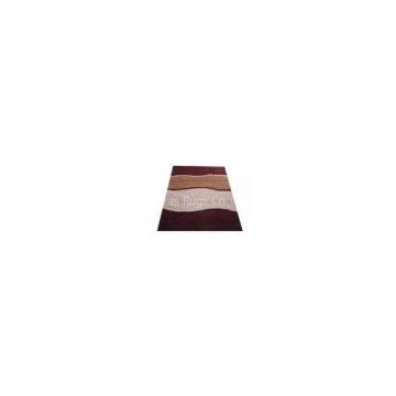 Brown Acrylic Area Rug, Rectangle Decorative Carpet Rugs For Bedroom, Hotel