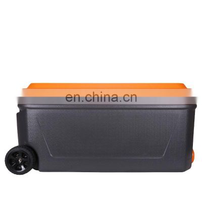 camping cooler box hiking outdoor portable vintage factory modern beer cans sample ice chest cooler box with wheels