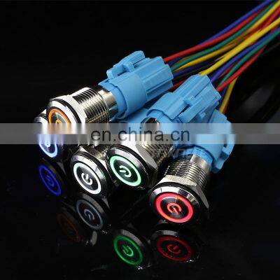 16mm 19mm 22mm Mini  Push Button Switch power lamp latching momentary light switch 12V 24V 110V 220V Micro Light Switch