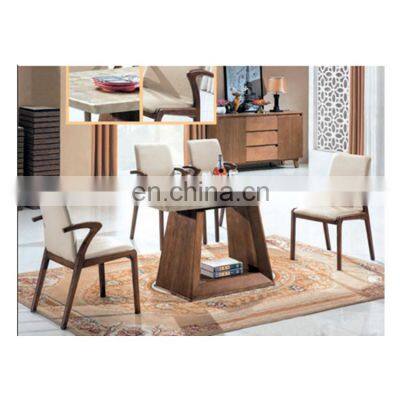 New arrival Rectangular table solid wood base Marble  dinning tables table sets