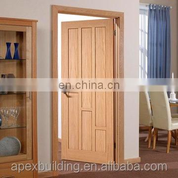 solid oak door / 6 pane oak door with thin frame