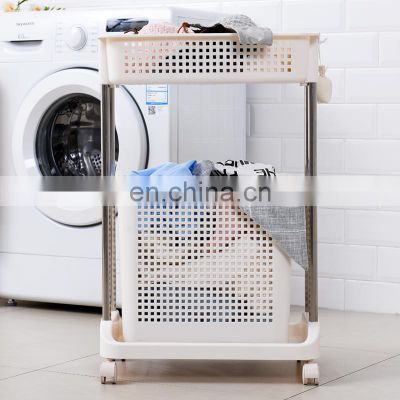 2021Top selling household plastic colorful dirty clothes plastic basket laundry hamper