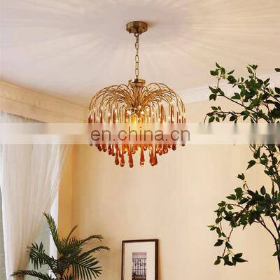 Retro Water Drop French Snot Lamp Light Entrance Light Restaurant American Chandelier LED Lamp