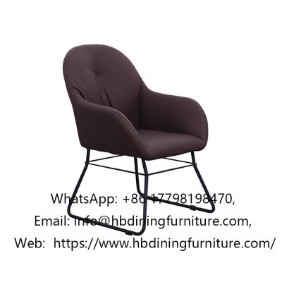 Upholstered fabric single armrest sofa chair