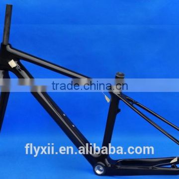 FLX-FR-215 : Carbon Glossy Cycling 26er Mountain Bike Frame MTB Fork : 17" , 19" , 21"