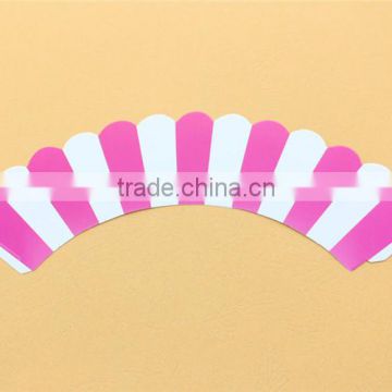 Wholesale Laser Cut Cupcake Wrappers Wedding Party Decoration Striped Cupcake Wrappers