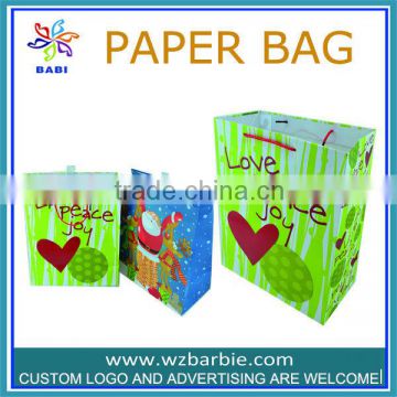 2014 Factory direct sale Cheapest love peace joy gift christmas shopping bags