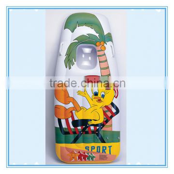 Inflatable surf board with handles, surfboard with 2 durable handles