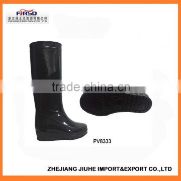 Last Style Low Heel Women' Cheap PVC Rain Boots for Lady