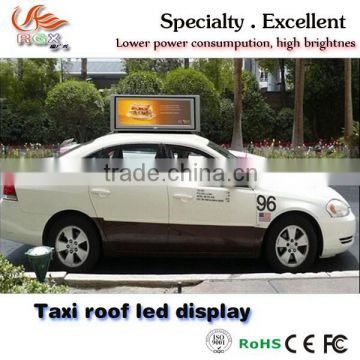 RGX outdoor advertising P5 full color taxi top roof led display with wireless 3G system