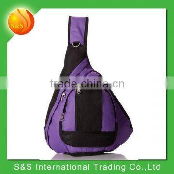 fashionable purple hiking and sport sling bag