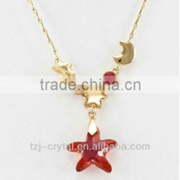 Red Crystal Star Necklace