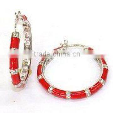 Fashion Enamel Large Hoop Earrings