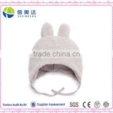 Cute Grey Baby rabbit earmuffs plush cap