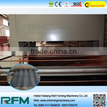 FX color stone coated metal roof tile making machine