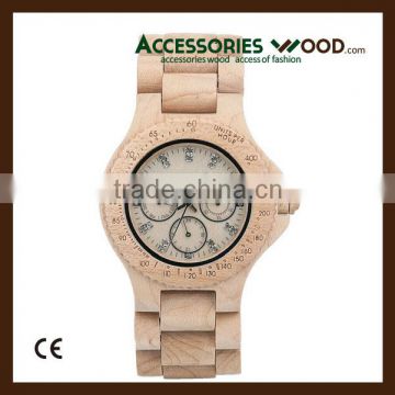 Fashion Crystal Unisex all wood wooden watch with your logo