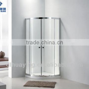 luxury frameless sliding tempered shower room glass