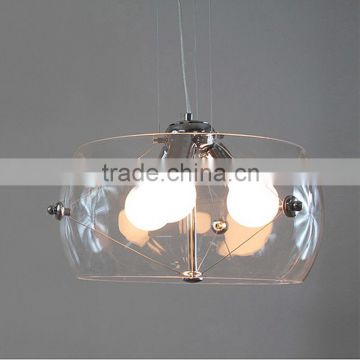 Nordic Style round pendant lamp clear glass pendant light fixture for home decor simple coffee bar and restaurant