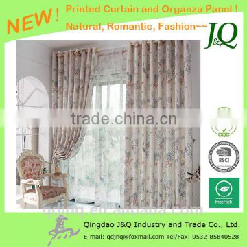 China B2B American Country Style Printed Voile Curtain