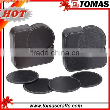 Factory wholesale custom cheap leather coasters /cardboard coasters