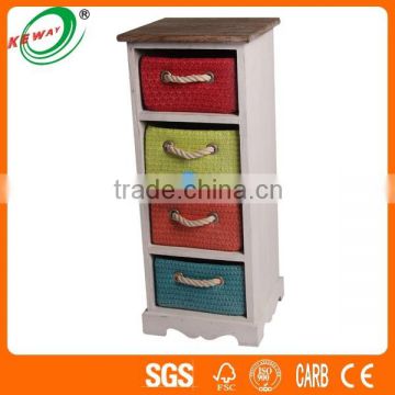 Cube Living Room Colorful Drawer Cabinet with Rope Handles