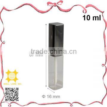 10ml classic mode dark silver screw on cap empty lip gloss