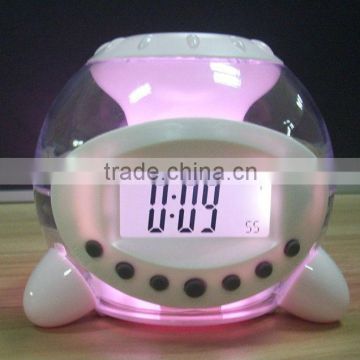 Funny color led calendar alarm clock