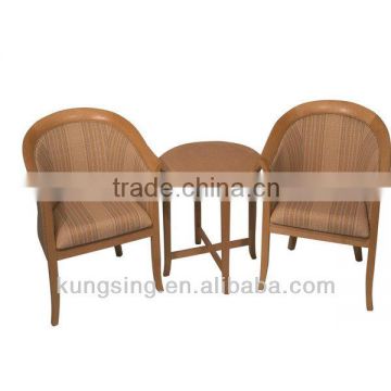 coffee table fabric tub chair set