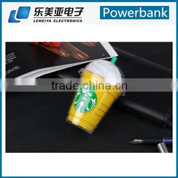 Ice-cream power bank and shenzhen new arrival 5200mAh starbucks powerbank