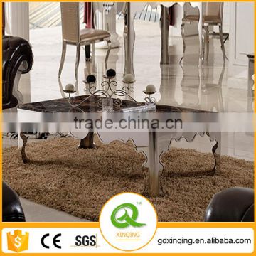 C373 Stainless Steel Marble Black Coffee Table for Sale