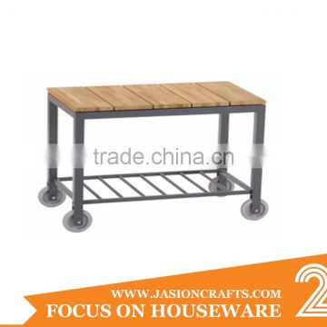 outdoor movable bench with wheels