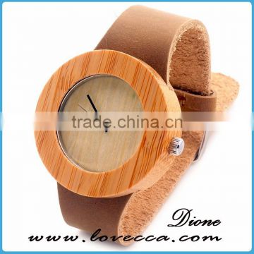Fashion bangle watch for men waterproof wood watch