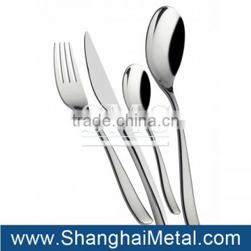 stainless steel cutlery tray and stainless steel cutlery set with white handle