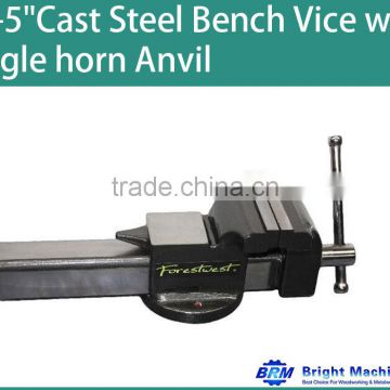 4"(100mm)-5"(125mm)Cast Steel Bench Vice with Single horn Anvil