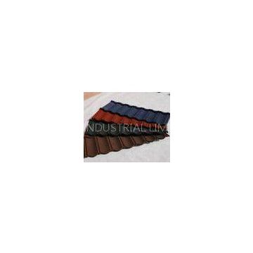 Grey Blue Roman Steel Roofing materials Tiles Color Coated For House roofing shingle , 1280mm * 380m