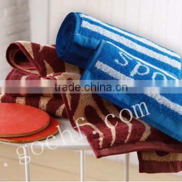 yarn dyed jacquard fitness towel