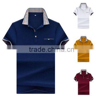 Wholesale Custom Cotton Basic Plain Dyed t-shirt polo